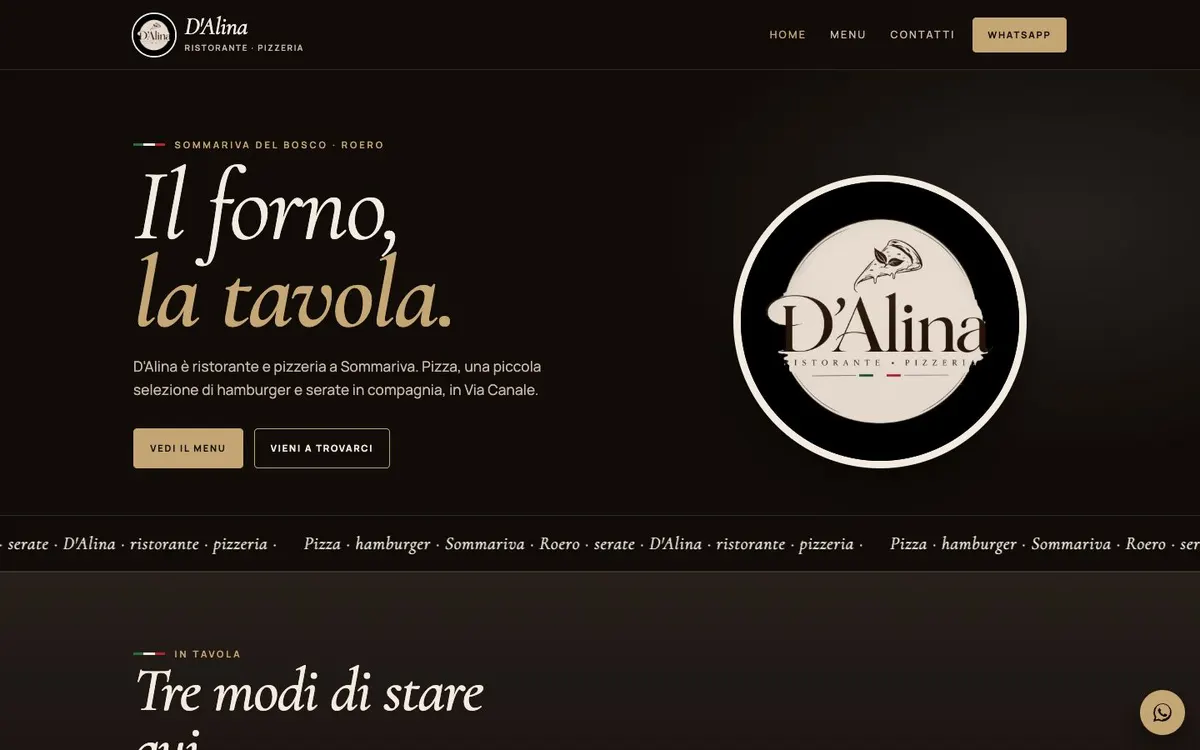 Sito D'Alina realizzato da Bitora